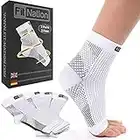 Fit Nation Calze a compressione per donna e uomo. Ideale per alleviare la fascite plantare e sostenere la caviglia. 2 paia di calze a compressione per confezione. Nero