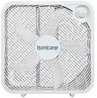 Hurricane Box Fan - 20 Inch | Classic Series | 3 Energy Efficient Speed Settings, Compact Design, Lightweight - ETL Listed, White