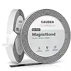 GAUDER Magnetband selbstklebend | Magnetstreifen mit extra starkem Kleber | Magnetklebeband (3 m)