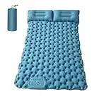 Taruor Esterilla Camping Doble Almohada Autohinchable, colchoneta Camping Inflable Ultraligera, Portátil y Plegable, Almohadilla para Dormir para Camping, Viajes,Exteriores, Senderismo, Playa