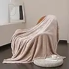 Fuzzy Blanket Soft Camel Full Blanket Anti-Static Fleece Blanket Lightweight Warm Bed Blanket Cozy Decorative Blankets for Couch Travel Sofa All Seasons Suitable for Women, Men and Kids, 70"x78"