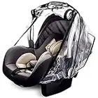 Universal Car Seat Rain Cover Baby Carrier Raincover - EVA Car Seat Weather Shield with Quick-Access Zipper Door and Side Ventilation, Windproof and Waterproof Car Seat Cover for Maxi COSI and More