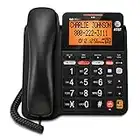 AT&T CD4930 Corded Phone with Digital Answering System and Caller ID, Extra-Large Tilt Display & Buttons, Black