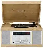 Crosley CR7018A-NA Haydn 3-Speed Turntable with Bluetooth, AM/FM Radio, CD/Cassette Player, and Aux-in, Natural