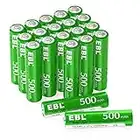 EBL 20 x AAA Rechargeable Solar Batteries 1.2V for Outdoor Garden Solar Lights, 500mAh High Performance Ni-MH AAA Batteries