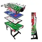 Sport One Tavolo Multigioco Italy Verticale Salvaspazio - 4 Giochi in 1 - Calciobalilla 4 Vs 4 Aste Rientranti/Ping Pong/Tavolo da Biliardo & Speed Hockey - Cm. 121,90 X 60 X 81,5 - Esclusiva Italia