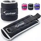 Sportneer ankle weights wrist weights 5lb per pack,10lbs pair,black