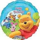 Anagram International Pooh and Friends Sunny Birthday Foil Balloon, 18", Multicolor