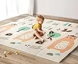 UANLAUO Foldable Baby Play Mat, Extra Large Waterproof Activity Playmats for Babies,Toddlers, Infants, Play & Tummy Time, Foam Baby Mat for Floor with Travel Bag (Bear(79x71x0.4inch))