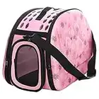 PETCUTE Sacs de Transport pour Chiens Transporteur de Voyage pour Chiens Petit Chat Petit Pliable à Main avec bandoulière pour Animal de Compagnie