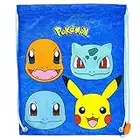 Premium Kinder Turnbeutel Pikachu Unisex Pokemon Tasche | Kindergarten, Krippe, Reise, Sport | geeignet als Gymsack, Rucksack, Spieltasche, Sportbeutel, Schuhbeutel - für Mädchen und Jungen