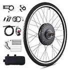 Viribus 28" 1000W Electric Bike Conversion Kit, eBike Hub Motor Set, Direct Drive Rear Wheel for Battery E-Bike, Upgrade to 5 Speed Electric Bicycle w Pedal Assist LCD Panel and Tyre