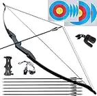 Recurve Bow and Arrow Takedown Set for Adults Youth Archery Kit for Outdoor Hunting Target Practice Beginner