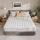 Vesgantti Tight Top Matelas 140x190cm,Épaisseur 24cm,Original Matelas,Technologie Hybrid,Ressorts Ensachés Indépendant en Mousse à Mémoire de Forme,Multicouches Extra Confort 7 Zones,Oeko-tex