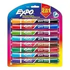 EXPO Dry Erase Markers, 2-in-1 Dual Ended Markers, Chisel Tip, Assorted Colors, 8 Count