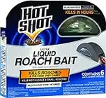 Hot Shot 95789 Mini cebo ultra líquido para cucarachas, 6 unidades.