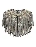 BABEYOND Sequin Beaded Evening Cape 1920s Shawl Wraps