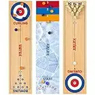 KETIEE Curling Game for Family 47 inch, 3 in 1 Table Shuffleboards, Tabletop Curling Game, Table Top Curling Bowling Shuffleboard Board Games Kids and Adults Indoor, Travel (120x30cm)