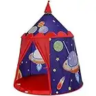 SONGMICS Tienda de Campaña Infantil, Carpa Infantil Plegable, Casa de Juegos para Interiores y Exteriores, Pop-up Portátil, Tienda con Bolsa de Transporte, Regalo para Niños, Azul, LPT01BU