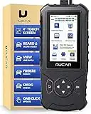 MUCAR CDE900 OBD2 Scanner, Full OBD2 Car Code Reader Diagnostic Scan Tool, 4" Touchscreen & Android 6.0, AutoVIN, Emission Test, Live Data, DTC Lookup, One-Click Update & Print, 2GB RAM Runs Fast