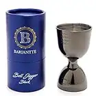 BARIANTTE Black Bell Jigger for Bartending, Premium Cocktail Jigger 2 oz 1 oz, Shot Measure Jigger, Durable Double Jigger with Measurements Inside - Cocktail Measuring Cup, Mirror Finish Bar Jigger