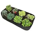 Pannow 3' x 6' Fabric Raised Planting Bed, 135 Gallon Breathable Planting Container Grow Bag Planter Pot for Flower Vegetable Plants