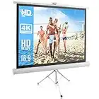 Pyle PRJTP52 50-Inch Video Projector Screen, Easy Fold-Out and Roll-Up Projection Display, Tripod Stand Style