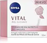 NIVEA VITAL Piel Radiante Cuidado de Día Nutritivo, 1 x 50 ml, crema hidratante para reducir las arrugas, crema revitalizante de día para la piel madura