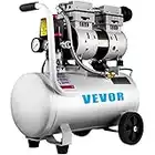 VEVR Compresor de Aire Ultra Silencioso 25 L Ultra Quiet Air Compressor 750 W Compresor de Aire Silencioso de Tanque Compresor Ultra Silencioso para Reparaciones en el Hogar, Con Accesorios Completos