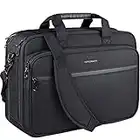 KROSER 18" Laptop Tasche Laptop Aktentasche Passt bis zu 17,3’’ Laptop Erweiterbare Wasserdichte Umhängetasche Computer Tasche mit RFID-Taschen für Reisen/Business/Schule/Männer/Frauen-Schwarz MEHRWEG