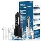 Water Flossers for Teeth Cordless and Oral Irrigator Dental Flosser with 5 Modes, 360ML Portable Dental Water Flosser with 4 Jet Tips & USB Rechargeable Use for Travel-Black