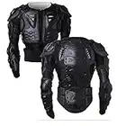 Wildken Motorrad Schutz Jacke Pro Motocross ATV Protektorenjacke mit Rückenprotektor Scooter MTB Enduro für Damen und Herren (Schwarz, M)