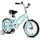 JOYSTAR 12 Inch Kids Beach Cruiser Bike with Training Wheels for Ages 2-4 Years Old Girls & Boys Toddler Kids Bicycle Green