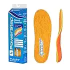 Powerstep Unisex's Pulse Plus, Running Shoe Insert, Ball of Foot Pain Relief Insoles with Metatarsal Support, Orange/Blue, Men's 7-7.5 / Women's 9-9.5