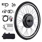 Viribus Electric Bike Conversion Kit, 500W eBike Hub Motor Set, 26" Direct Drive Front Wheel for 36V Battery E-Bike, Upgrade to 5 Speed Electric Bicycle with Pedal Assist LCD Panel and Tyre