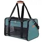 Akinerri Airline Approved Pet Carriers,Soft Sided Collapsible Pet Travel Carrier for Medium Puppy and Cats (Medium, Blue)