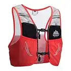 AONIJIE 2.5 L Unisex Ultra Running Chaleco de Piel Avanzada hidratación Pack para Trail Running Cycling Marathoner (Rojo-M/L)