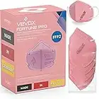 VEVOX® Masque FFP2 - Made in Germany - 8 couleurs - Lot de 10, 20, 50 - Masques FFP2 rose certifié CE par l'Allemagne - FORTUNE® Pro - EN149:2001+A1:2009 - Emballage individuel sous film.