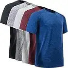 BALENNZ Workout Shirts for Men, Moisture Wicking Quick Dry Active Athletic Men's Gym Performance T Shirts