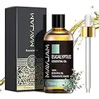 MAYJAM Olio Essenziale di Eucalipto 100 ml Oli Essenziali Naturali Puri al 100% Olio Essenziale per Aromaterapia di Grado Terapeutico, Oli Profumati per Diffusore, Umidificatore, Relax, Sonno