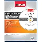 CD Laser Lens Cleaner Disc with Microfiber Brushes and Instructions from Maxell