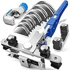 Tubing Bender Pipe Bender Hvac tools - Tube Bender Kit with Reverse Bending 1/4 to 7/8 Inch, Used in Hydraulic Systems, Automobile and Refrigerator maintenance, Hvac work