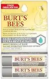 Burt’s Bees Hydrating Lip Balm for Dry Chapped and Cracked Lips,100% Natural Origin, Ultra Conditioning with Kokum Butter, Shea Butter, and Cocoa Butter, Unscented, 2 Tubes