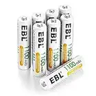 EBL Rechargeable Batteries AAA 8 Pack Ni-MH Battery 1100mAh High Capacity 1.2V Triple AAA Batteries (Battery Case Included)