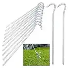 Yaheetech 50pcs Piquets Clous de Tente Fixation Pieus Camping à Ongles Métal Galvanisé L 20cm