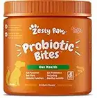 Zesty Paws Probiotics for Dogs - Digestive Enzymes for Gut Flora, Digestive Health, Diarrhea & Bowel Support - Clinically Studied DE111 - Dog Supplement Soft Chew for Pet Immune System - Pumpkin
