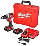 Milwaukee 2606-22CT M18 Cordless Drill/Driver Kit, 18 V, Red