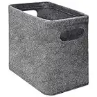 DuneDesign Rangement du Papier Toilette - Boîte en Feutre pour 4 Rouleaux - Panier de Bain - Gris