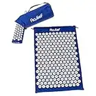 Aculief - Acupressure Mat and Pillow - Massage Mat Set - Stress and Pain Relief and Relaxation for Total Body Use - at Home and On-The-Go Use - 7000 Acupressure Points (Dark Blue)