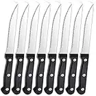 Pleafind cuchillos para bistec, cuchillo para bistec 8 piezas, cuchillos para bistec de acero inoxidable, juego de cuchillos para bistec, cubiertos para bistec de cocina, apto para lavavajillas